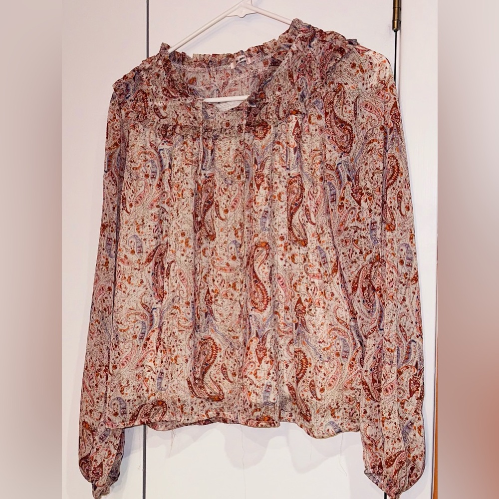 Mi Ami Paisley Print Women's Top Size L